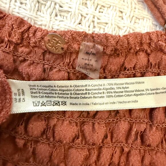 Free People One medium Adella crochet lace maxi slip dress D2 3101 - Picture 6 of 10